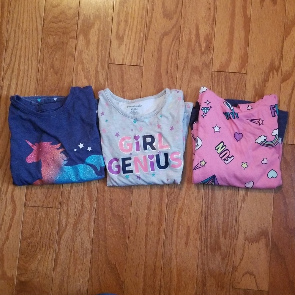 Bundle 3 toddler girl shirts 4T